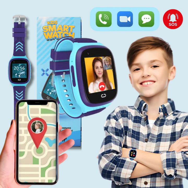 Reloj inteligente para seguridad infantil, GPS 4G, llamadas y botón de emergencia SOS.