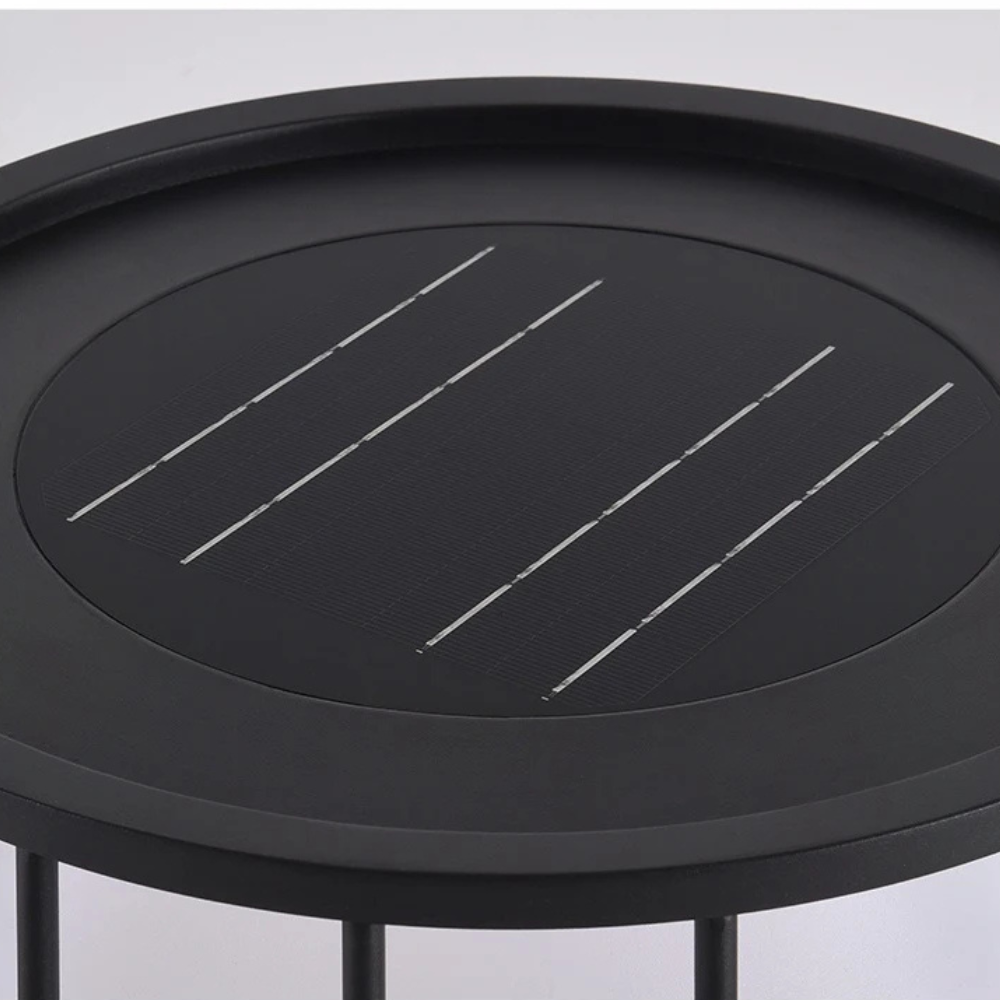 Lámpara solar moderna, impermeable IP65 para jardín. Iluminación LED exterior.