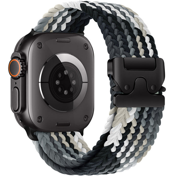 Correa deportiva trenzada de nylon para reloj inteligente, accesorio moderno y duradero.
