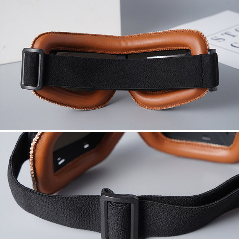 Gafas de motocicleta unisex, diseño vintage plegable para fácil transporte y estilo único.