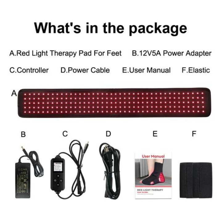 Terapia de luz roja y EMS para pantorrillas. Ideal para recuperación muscular y alivio del dolor.