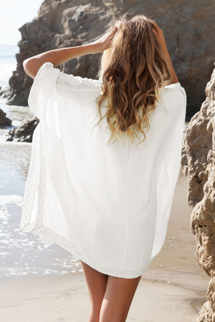 Vestido de playa camisero, talla única, estilo pareo, para mujer, versátil y fresco.