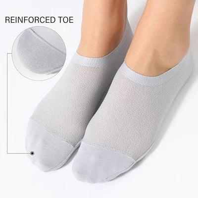 Calcetines unisex invisibles, diseñados con tecnología antideslizante para un ajuste seguro y discreto.