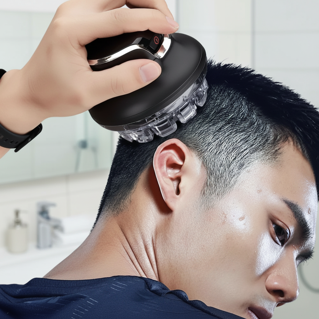 Máquina cortar pelo recargable con cuchillas de precisión, perfecta para un afeitado inalambrico cómodo.