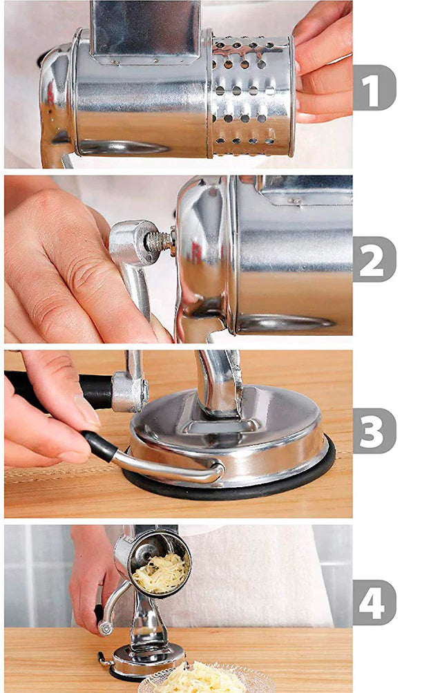 Utensilio de cocina manual para cortar y triturar verduras, frutas y frutos secos de forma rápida.