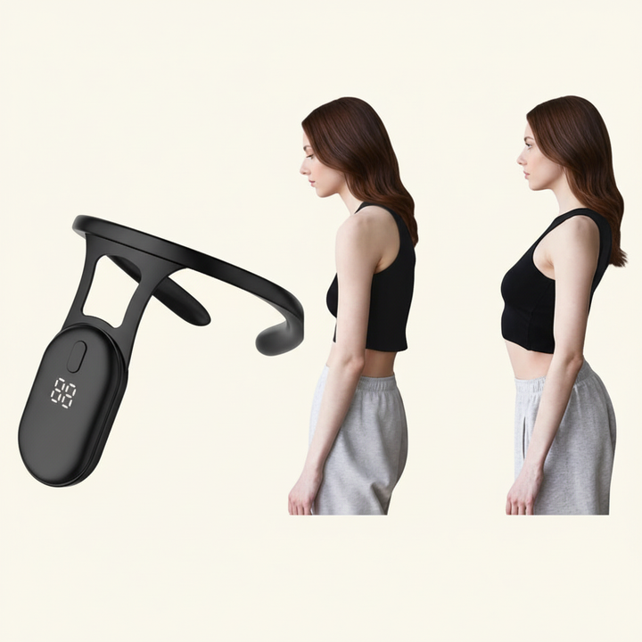 Corrector de postura invisible y ajustable. Soporte para espalda alta y cuello, mejora tu postura diaria.