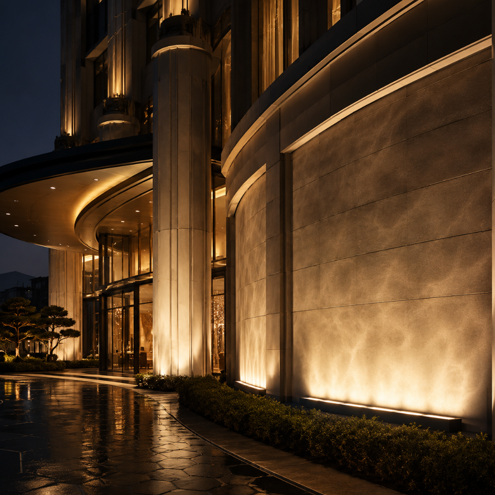Luz exterior LED RGB IP65 para jardín. Efecto ola dinámico en pared. Decoración exterior.