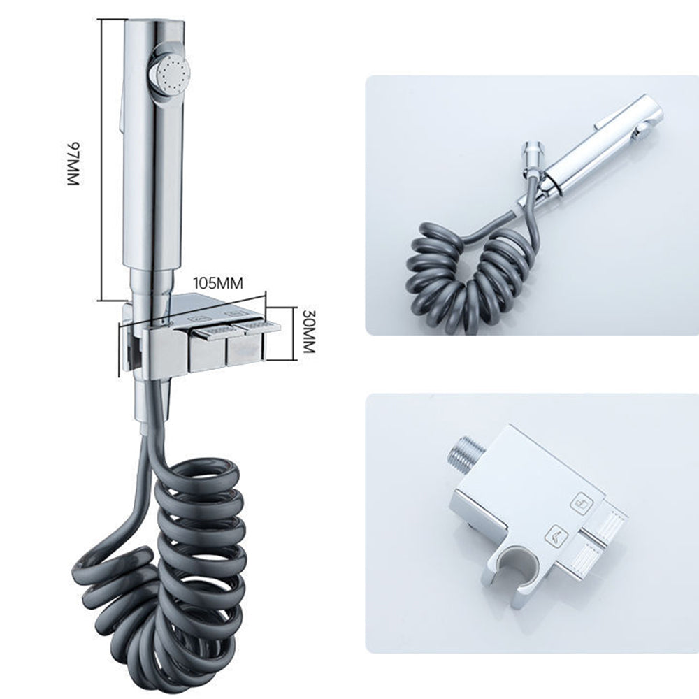 Accesorios de baño innovadores: rociador de bidé de pared ajustable con controles estilo piano.
