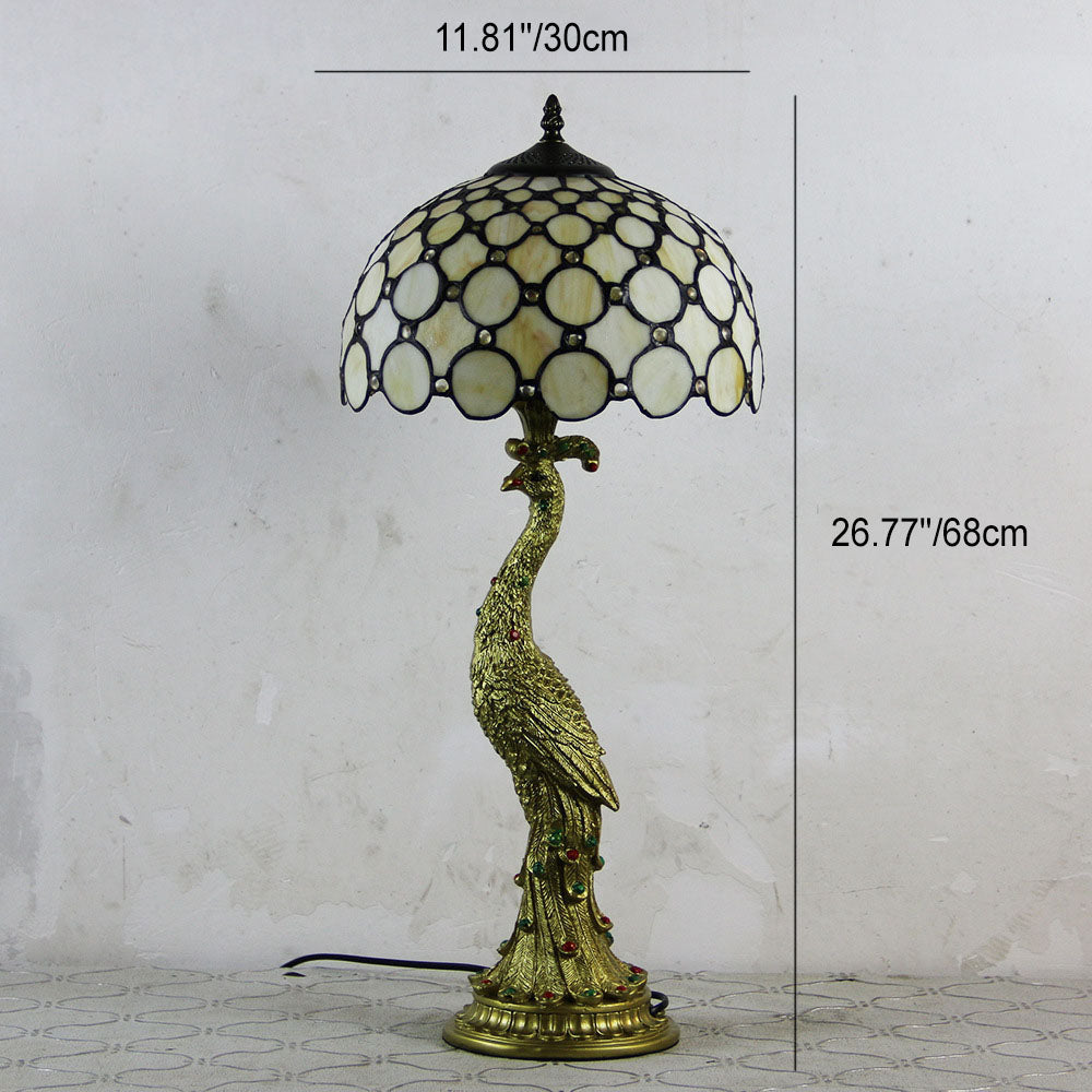 Cúpula de vidrio Tiffany multicolor, lámpara de mesa decorativa, añade color y luz a tu espacio.