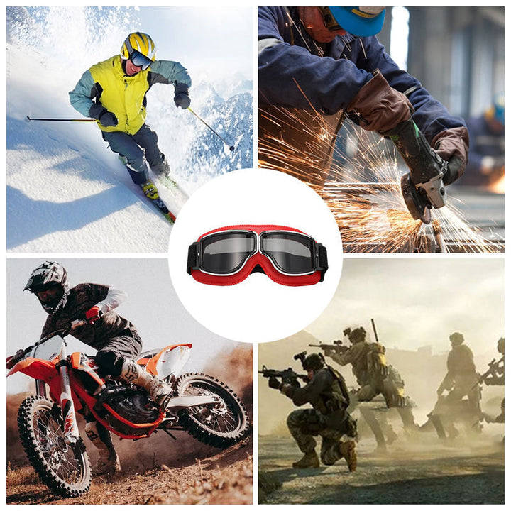 Estilo clásico para moto: gafas vintage unisex con protección ocular garantizada.
