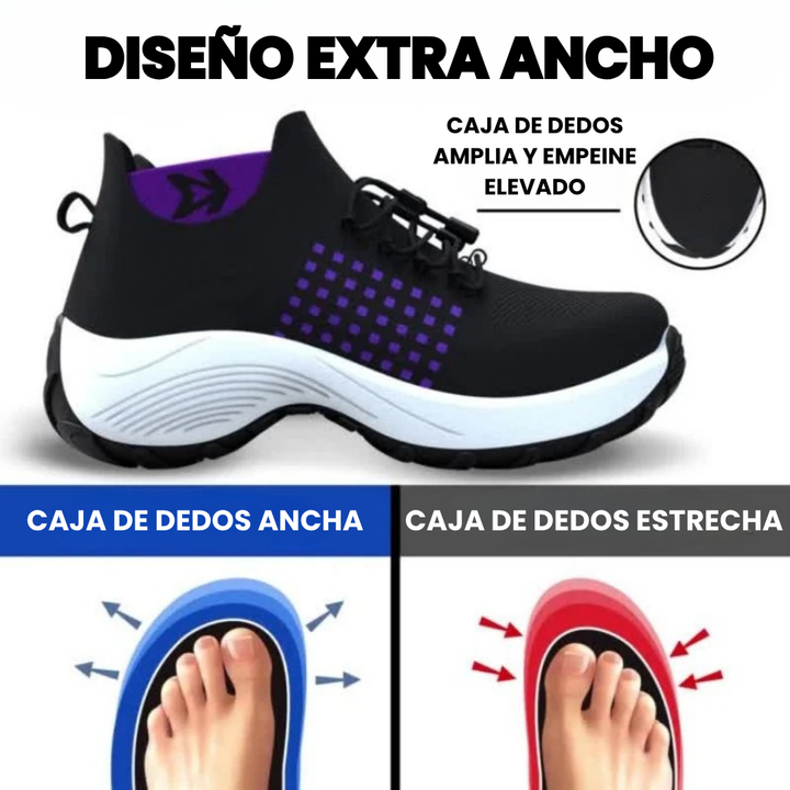 Confortables zapatillas antidolor, perfectas para pies con fascitis plantar y juanetes.