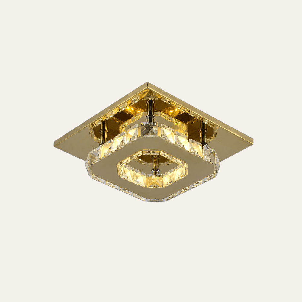 Crea un ambiente elegante con esta lámpara de techo LED de cristal, moderna y de bajo consumo.