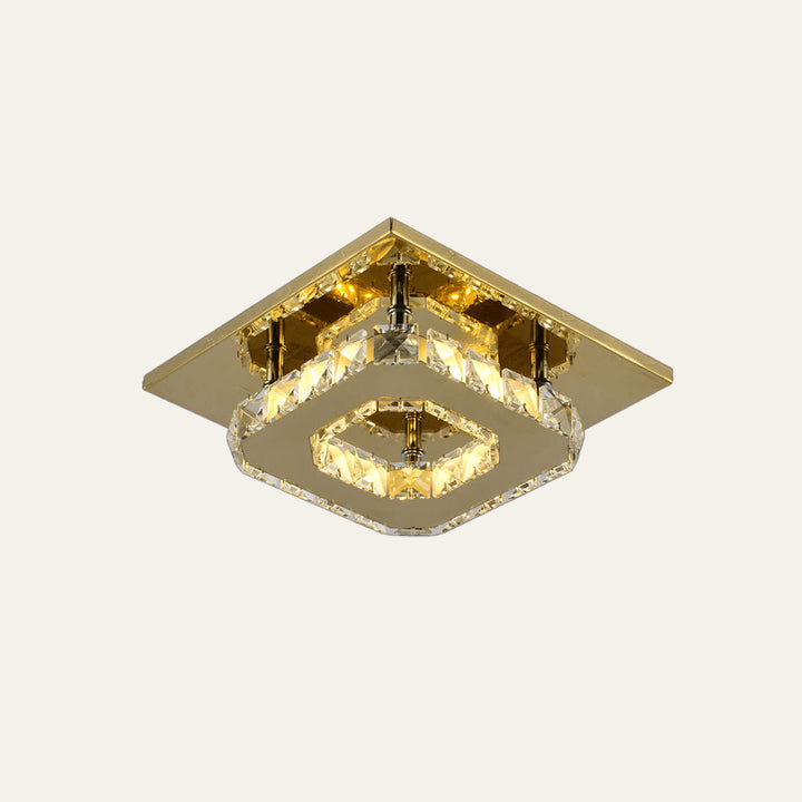 Crea un ambiente elegante con esta lámpara de techo LED de cristal, moderna y de bajo consumo.