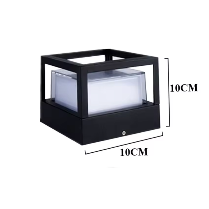 Luminaria LED decorativa para jardín, resistente al agua, estilo moderno.