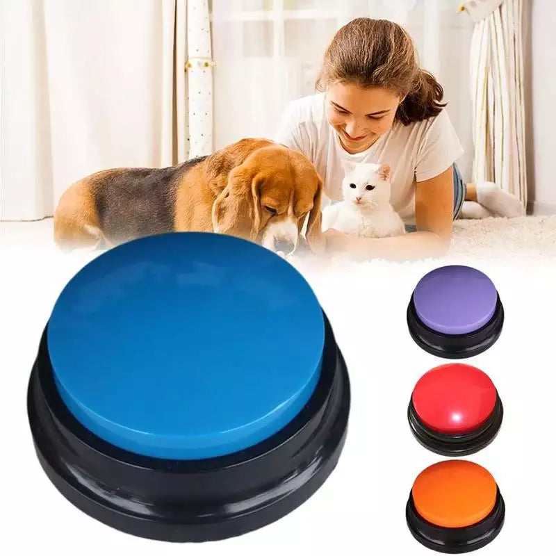 Botón grabador de voz para entrenamiento de perros: refuerza comandos de forma divertida.
