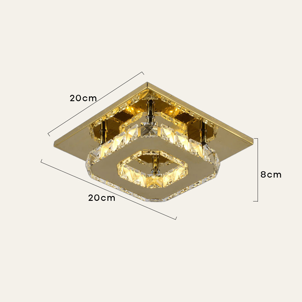 Lámpara de techo LED de cristal, pieza central moderna para un hogar brillante y con diseño único.