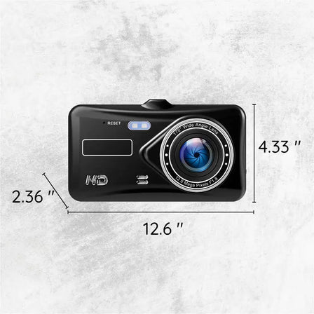 Cámara auto con grabación de vídeo 1080p y gran angular, sistema de seguridad con grabación dual.