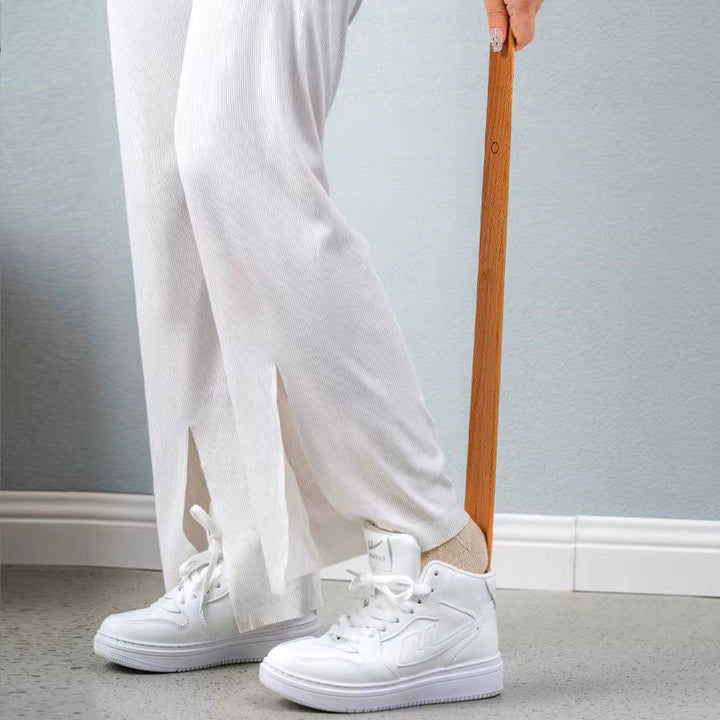 Calzador ErgoGrip extra largo para adultos. Calzado fácil sin agacharse, protege zapatos. Comodidad diaria.