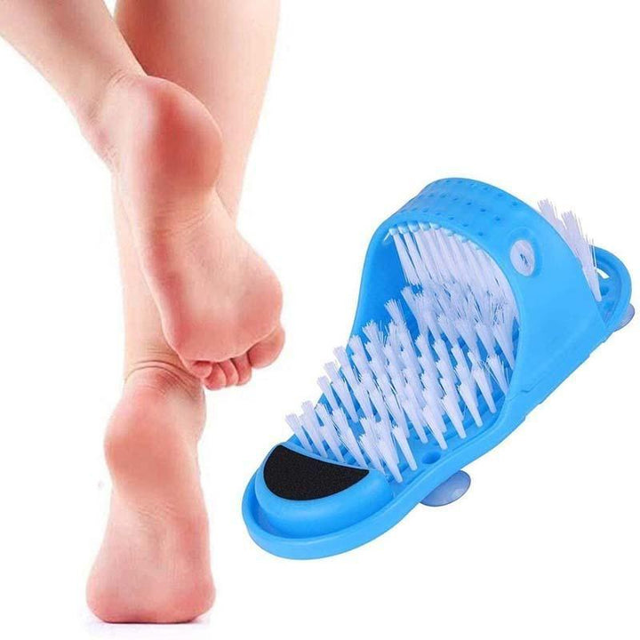 Zapatilla de ducha exfoliante y masajeador de pies. Limpia, frota y masajea los pies fácilmente. Cuidado personal y spa.