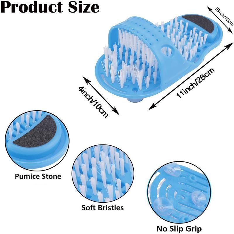 Zapatilla masajeador de pies con exfoliación profunda. Antideslizante, fácil uso en la ducha. Para higiene y salud diaria.