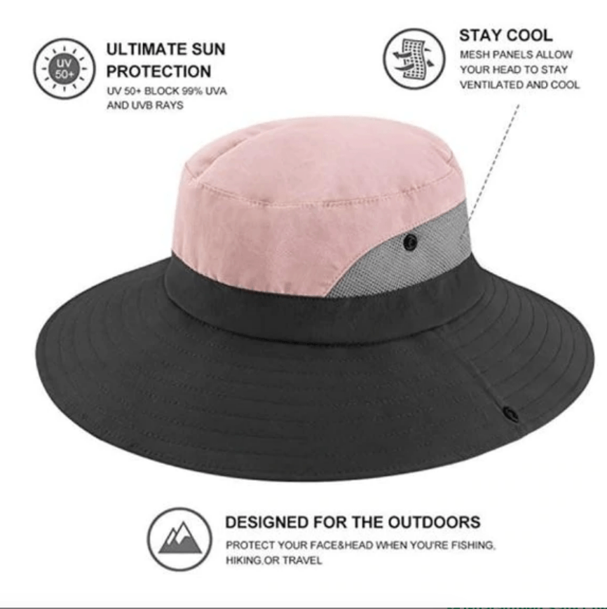 Sombrero de verano para mujer, plegable, con máxima protección solar UV en la playa.
