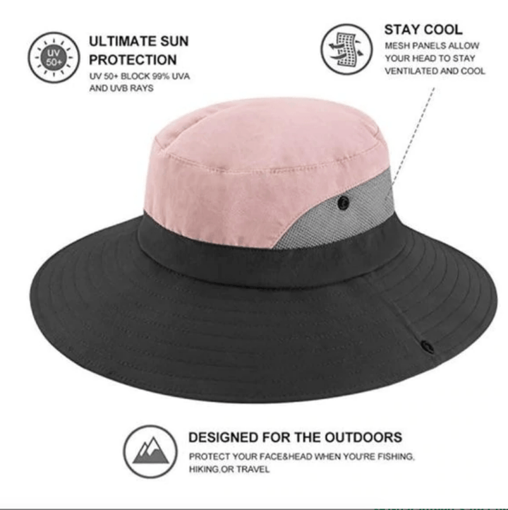 Sombrero de verano para mujer, plegable, con máxima protección solar UV en la playa.