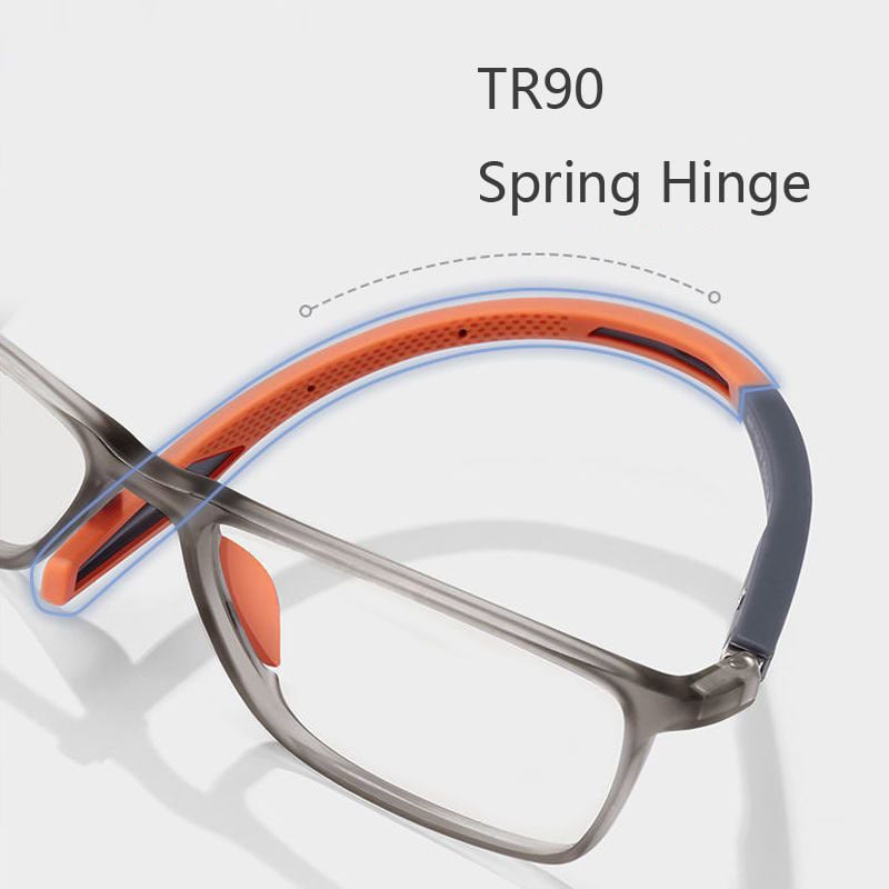 Gafas ultraligeras progresivas de titanio para hombres. Comodidad y visión clara para leer y usar ordenador.