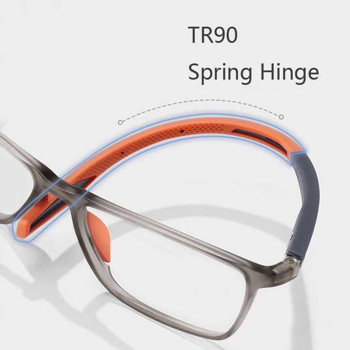 Gafas ultraligeras progresivas de titanio para hombres. Comodidad y visión clara para leer y usar ordenador.