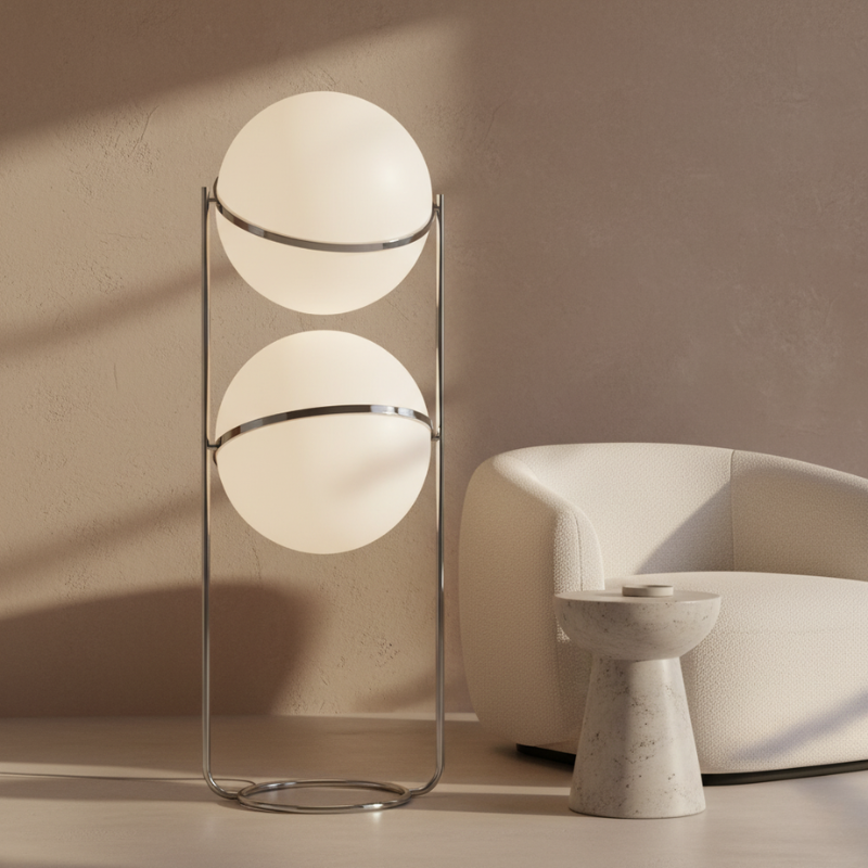 Luminaria de suelo minimalista, perfecta para luz de sala y decoración moderna.