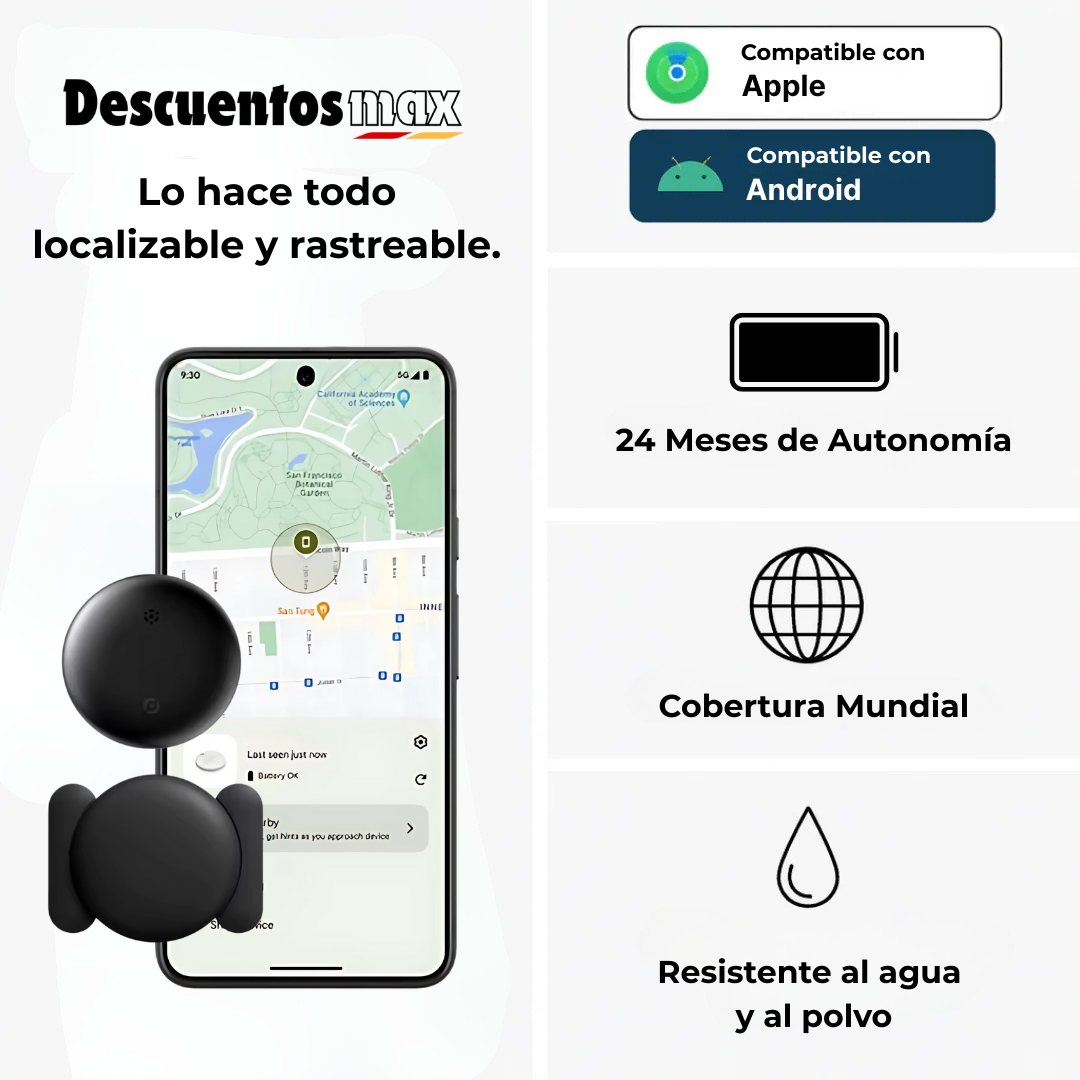 Rastreador GPS antirrobo para motocicletas. Protege tu moto con tecnología sin suscripción, Android/iOS.