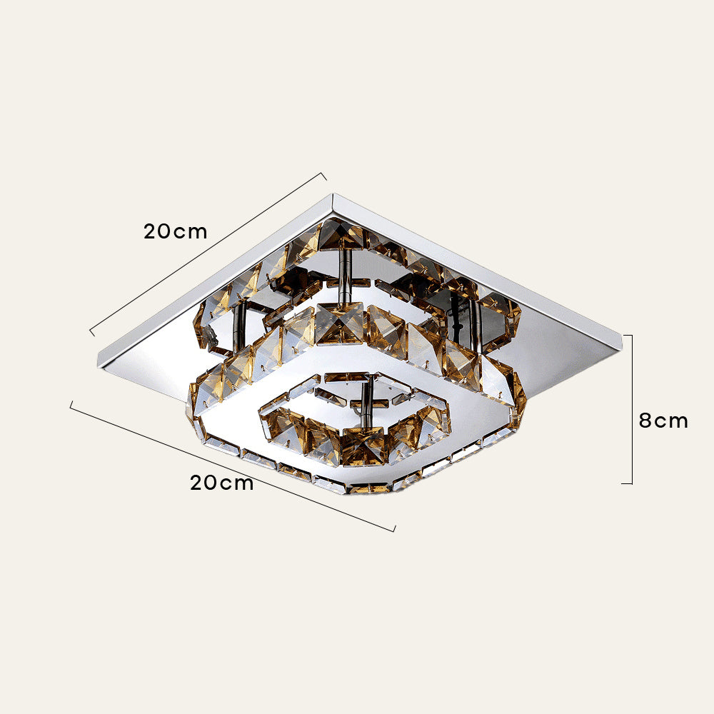 Diseño moderno y elegante: lámpara de techo LED de cristal para iluminación decorativa y eficiente.