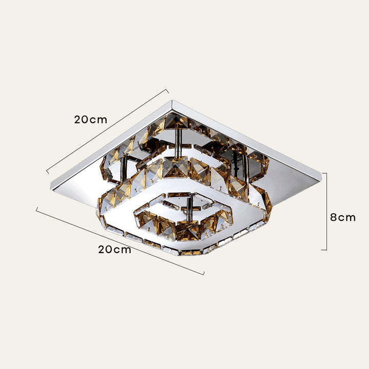 Diseño moderno y elegante: lámpara de techo LED de cristal para iluminación decorativa y eficiente.