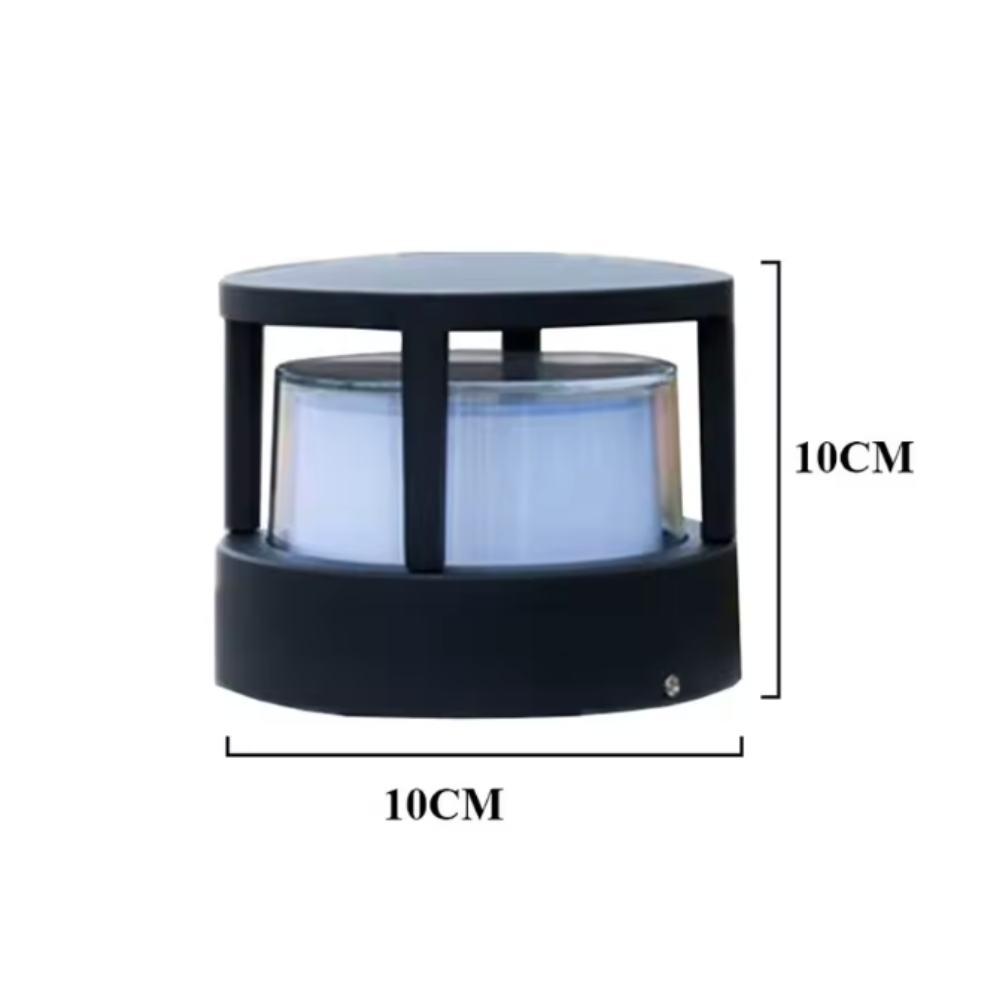 Foco LED moderno para exteriores, eficiencia energética, iluminación de caminos.