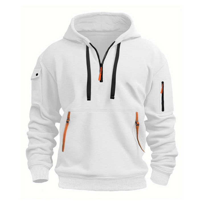 Ropa de hombre: sudadera con capucha para invierno. Combina moda masculina, confort y estilo casual.