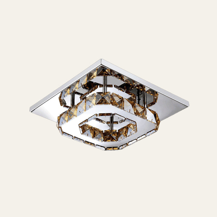 Luz de techo LED empotrada de cristal, brillante y moderna, realza cualquier ambiente del hogar.