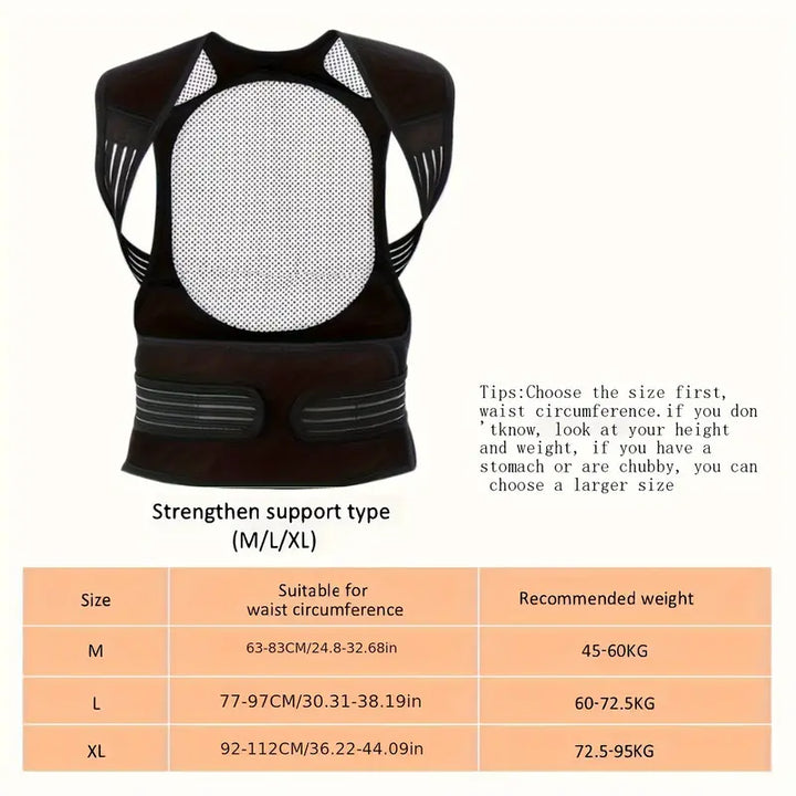 Alivio instantáneo del dolor de espalda con esta faja lumbar unisex. Soporte postural ajustable y cómodo.