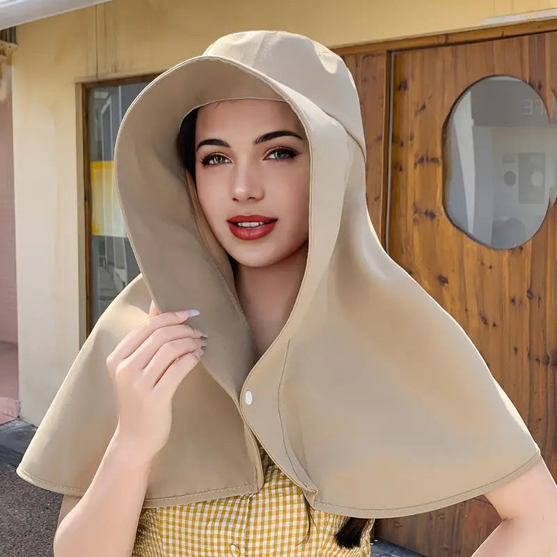 Sombrero de sol de visera amplia para mujer, con protección UV. Diseño elegante y transpirable, perfecto para el verano.