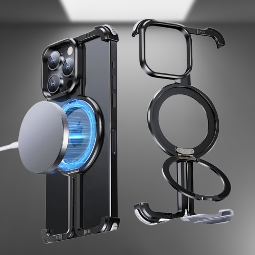 Funda fina negra para iPhone con MagSafe. Protección sin bordes, diseño delgado y elegante.