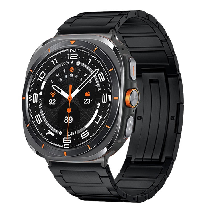 Correa de reloj inteligente 47mm en titanio resistente, ideal para un estilo de vida activo.