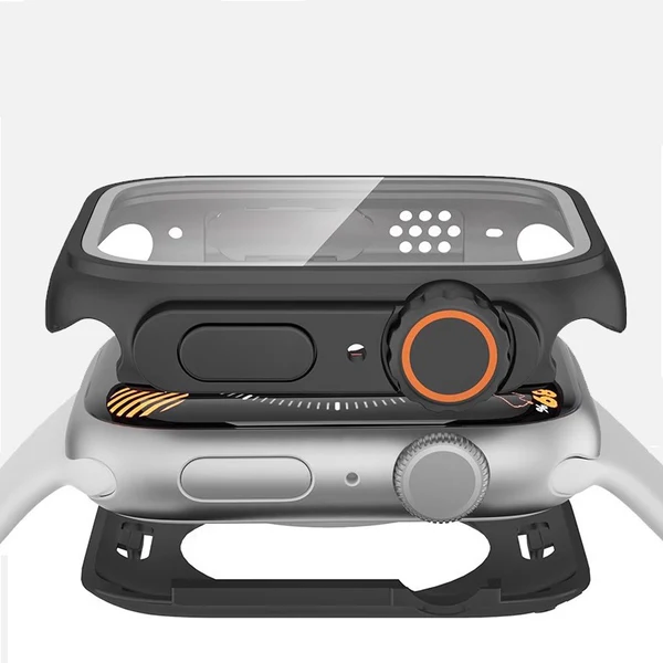 Cubierta estuche 360° resistente para smartwatch. Protector antigolpes de cristal templado.