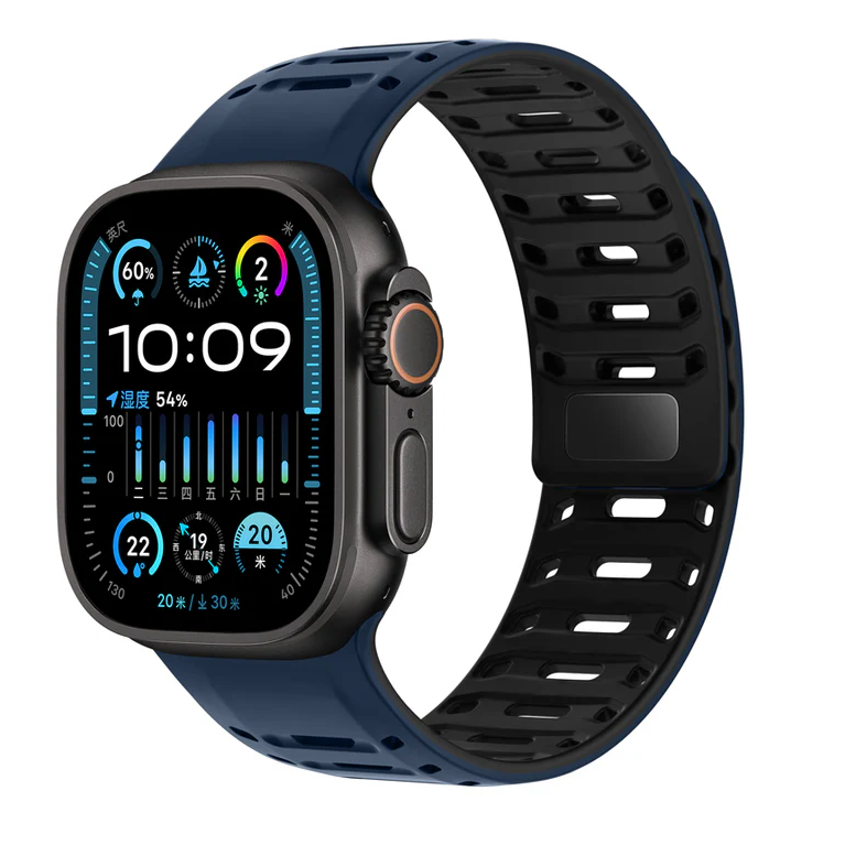 Correa de smartwatch magnética de silicona, suave, ajustable y cómoda para uso unisex.