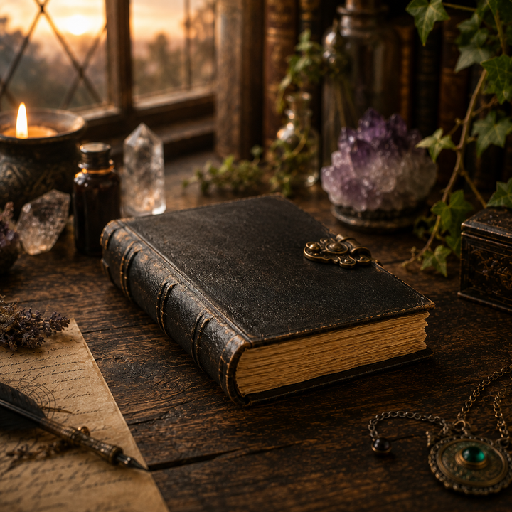 Diario vintage Árbol de la Vida con cierre de metal, perfecto para escritura creativa y planificación.