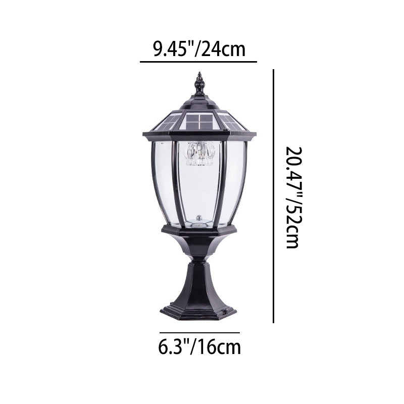 Lámpara de jardín LED de aluminio y vidrio, duradera, resistente al agua, para decoración exterior.