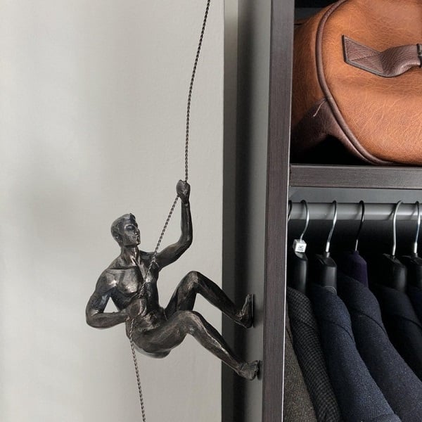 Arte mural de escalador 3D, escultura abstracta de resina para decoración de pared.