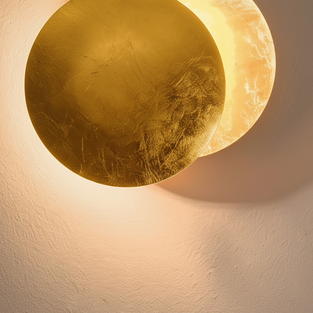 Aplique LED para pared, diseño minimalista con rotación 360°, iluminación interior superior.