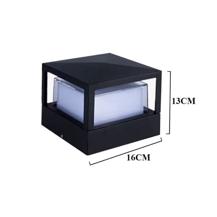 Iluminación LED para patio, diseño contemporáneo, durabilidad exterior.