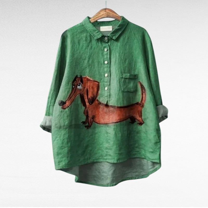 Blusa vintage elegante para mujer, estilo ligero y fluido. Perfecta para primavera, verano, oficina o look casual.