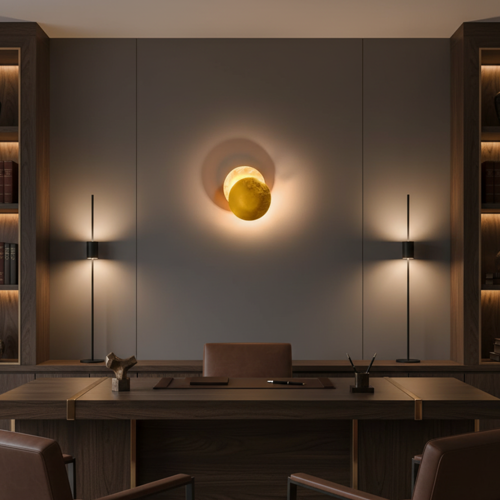 Lámpara de pared giratoria 360° LED, luz cálida para decoración moderna y funcional.