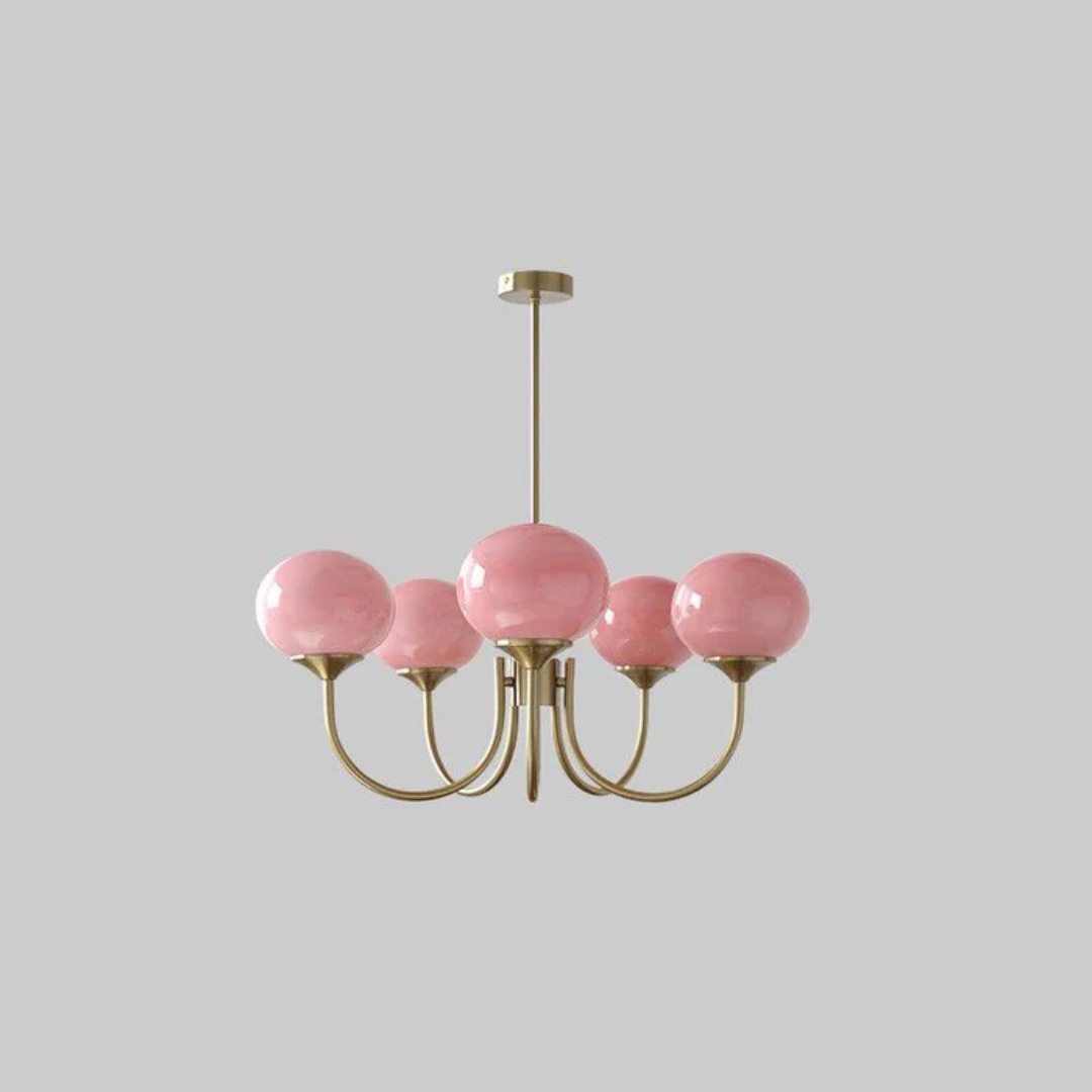 Candelabro Aris de diseño, lámpara colgante de cobre. Iluminación de techo LED.