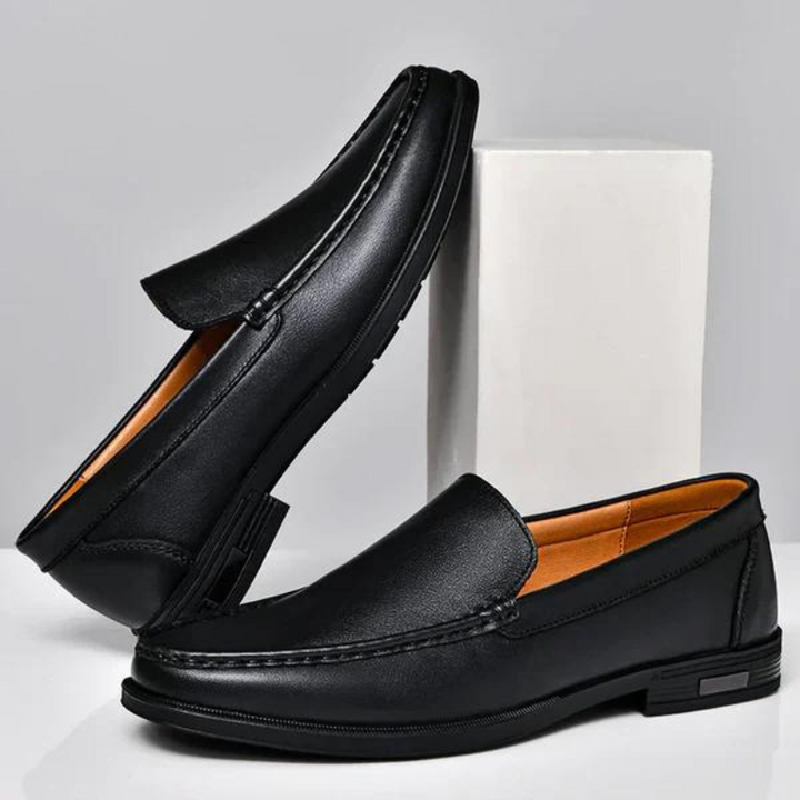 Calzado de piel de alta calidad, mocasines italianos para hombre.
